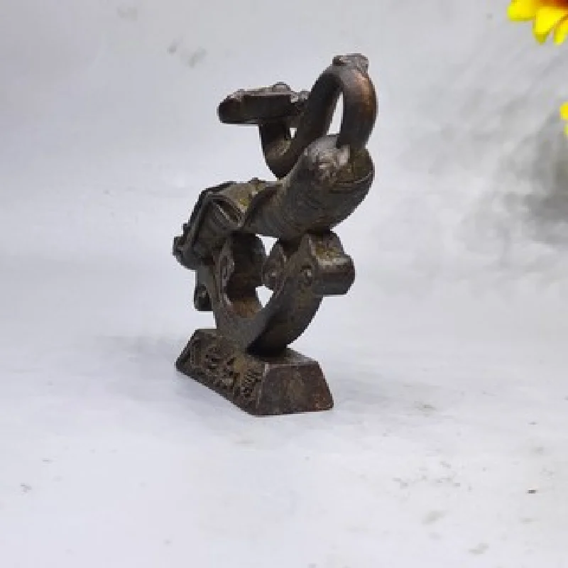 Бронзовый Стиль Ретро Резные Маленькие Украшения С Женьшенем Деревянная Игрушка