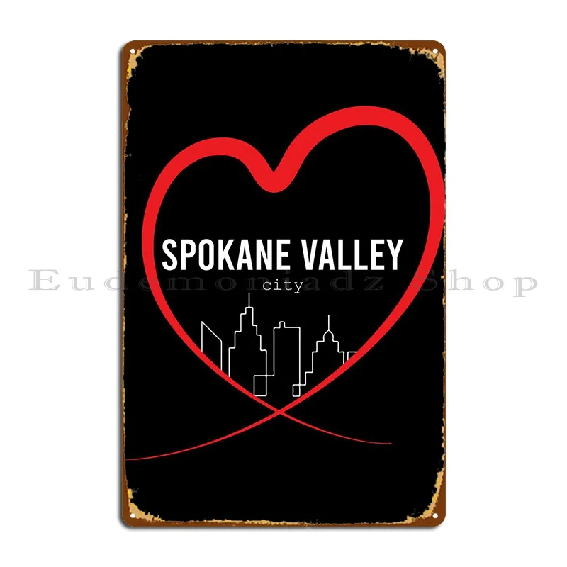 

Металлический плакат Spokane Valley, проектирование фотографий