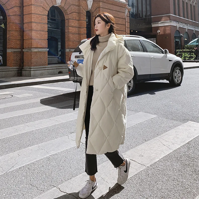 Women Winter Parkas Solid Coats Soft Outwear Casual Loose Short and Long Hooded Windproof Warm Cotton-Padded Thickening Jackets