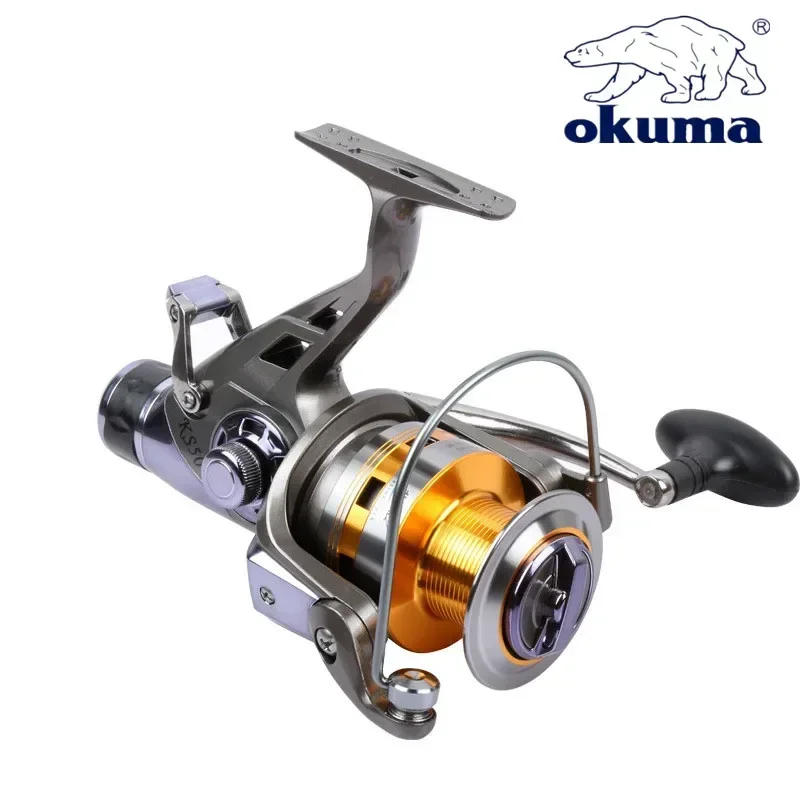 Фото Рыболовная катушка OKUMA с металлической проволочной чашей 20 кг/9 + 1 шарикоподшипник, передние и задние тормоза для морского судна на дальние расстояния 3000-6000 №4