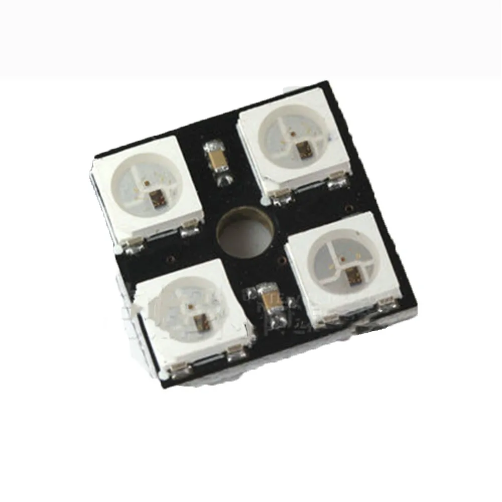 

Светодиодная панель RGB WS2812B 2x2 4-битная полноцветная светодиодная матрица 5050 для Arduino 2*2 лампы светодиодные модули WS2812B 8x8