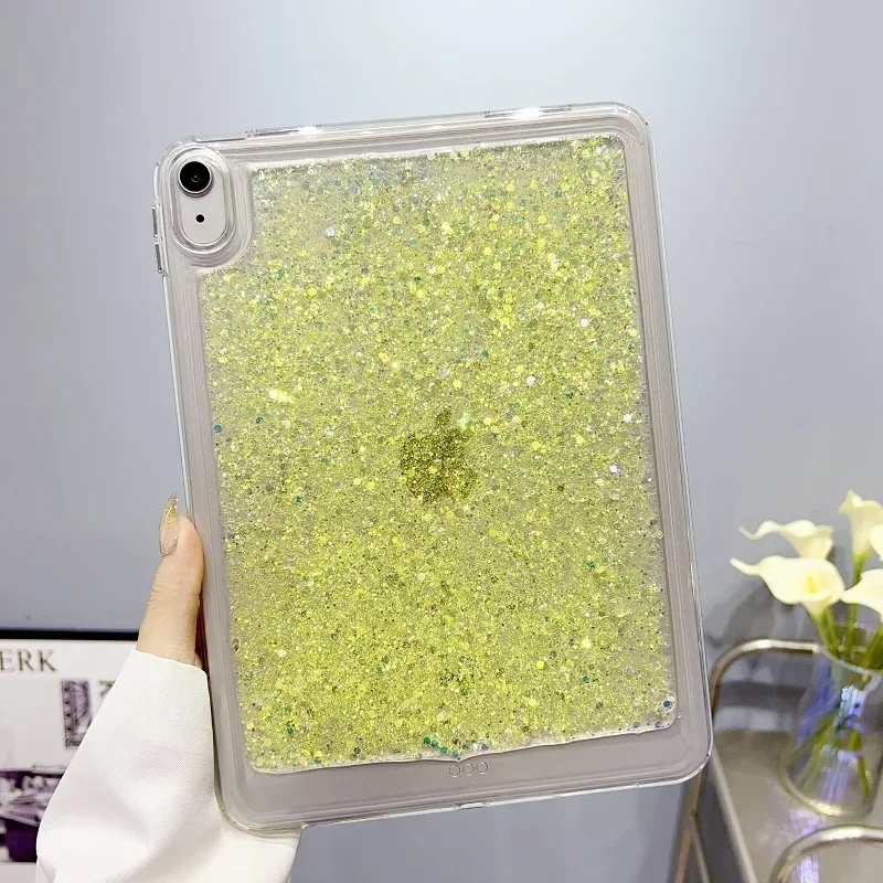 

Блестящий блестящий чехол для iPad 10, 10,9, iPad 7, 8, 9, 10,2, 5, 6, 9,7 pro air 3 10,5, прозрачный акриловый жесткий чехол