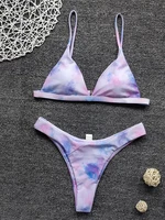 sexy mini micro bikini 2022 women pink tie dye thong swimsuit beach leopard print push up bathing suit triangle swimwear biquini
