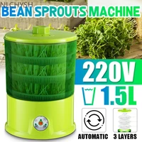 220v 3layers intelligent seed germination machine diy automatic bean sprout household machine multifunctional bean sprout grower