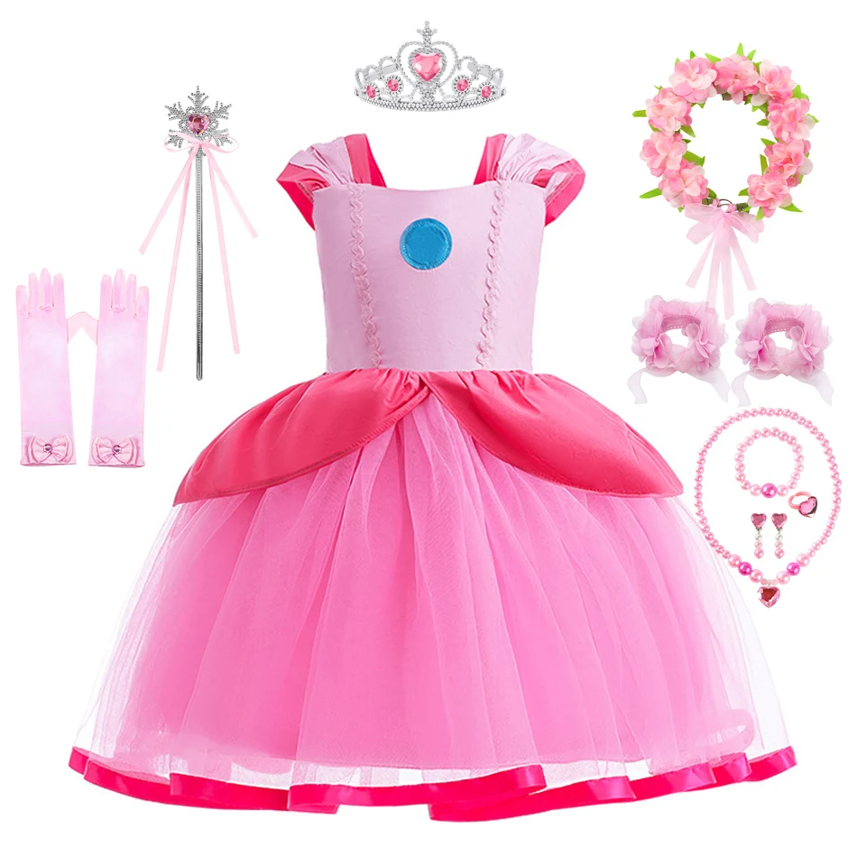 

Princess Peach Costume Princess Daisy Clothing Dresses Inspired Tutu Dress Birthday Outfit Halloween Costume Princess Tutus
