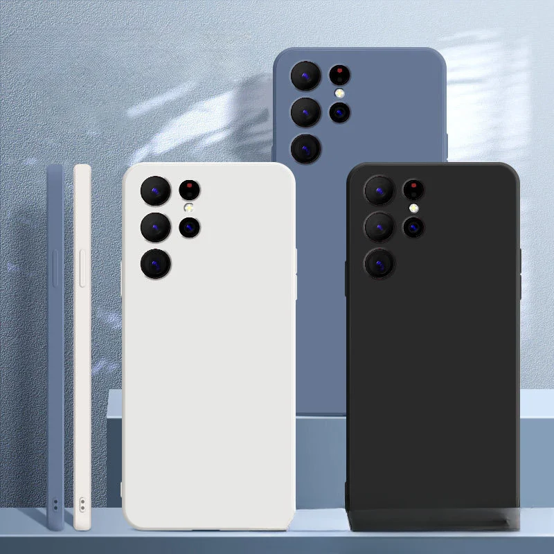 

Samsung phone case for S23 S22 S21 A53 note20 liquid silicone all-inclusive anti-drop soft protective case