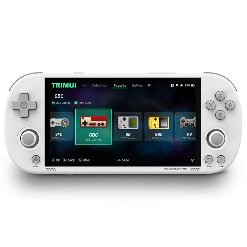 Ручная игровая консоль Trimui Smart Pro, 4,96 дюйма, IPS экран, операционная система Linux, джойстик, Rgb-подсветка, ретро-консоль для видеоигр Smartpro, подарки (art.: 3920c8bb21bfe) - 3920c8bb21bfe