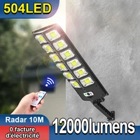 12000 Lumens 504 LED 3 Modes Super Bright Outdoor Solar LED Light Outdoor Solar Motion Sensor Light Solar Lamp Street Sunlight