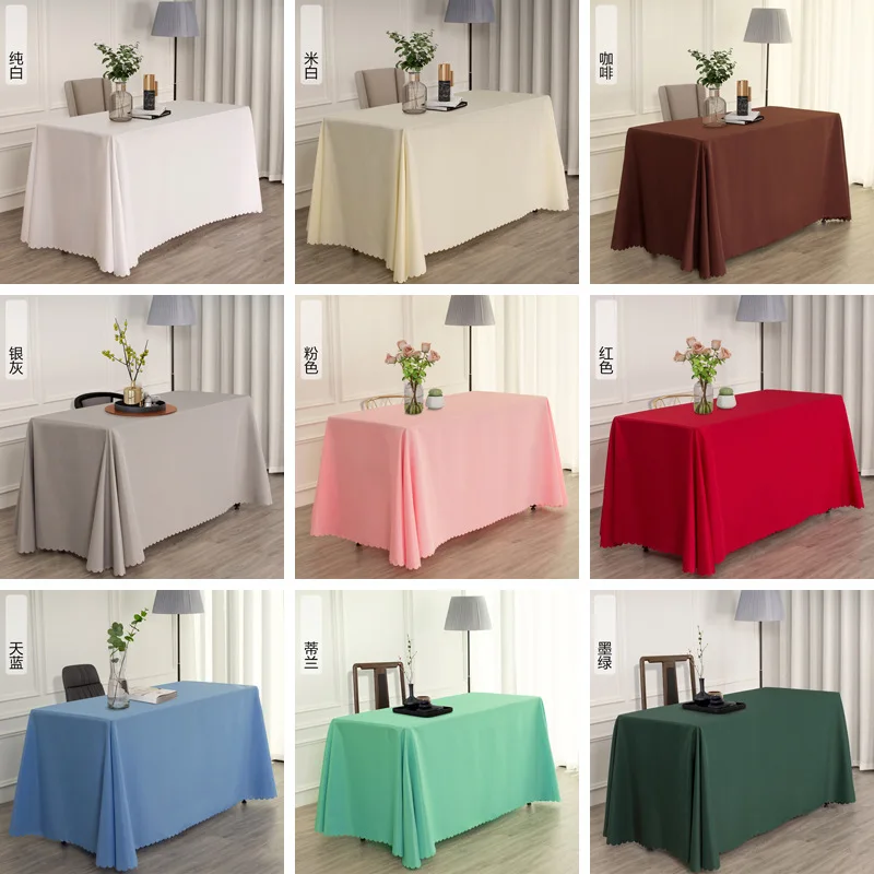 

Conference table cloth pure color red and white rectangle long tables tablecloth