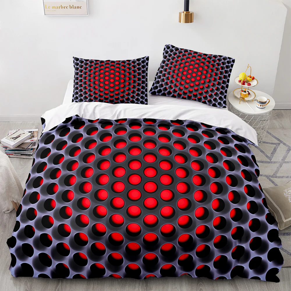 

Honeycomb Bedding Set Single Twin Full Queen King Size visual feast Bed Set Aldult Kid Bedroom Duvetcover Sets 3D Print 030