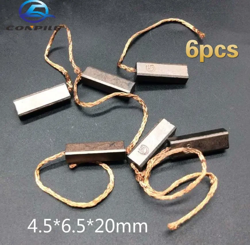 

6 шт 4,5*6,5*20 мм генераторная углеродистая щетка регулятор высокомедная Угольная щетка