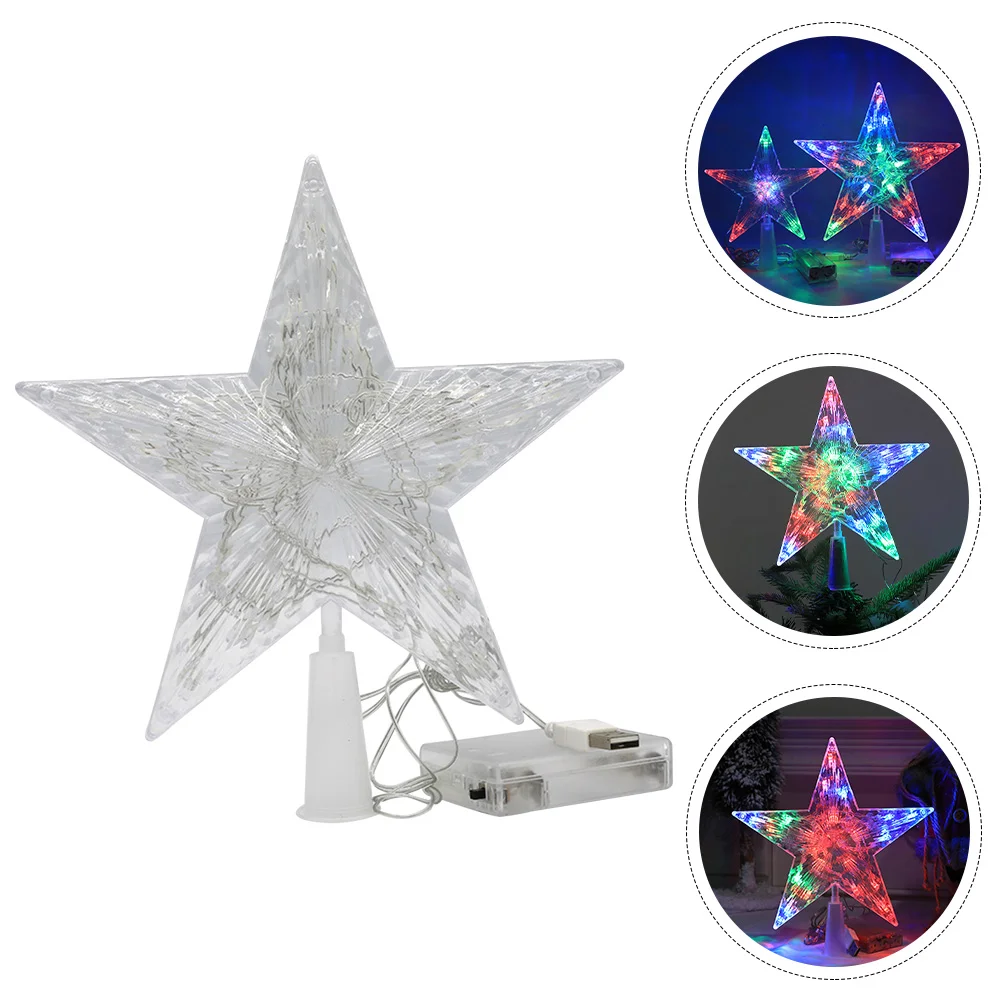 

Xmas Tree Topper Star Usb Power Supply Or Operated (not Included) Tree Topper Ornament
