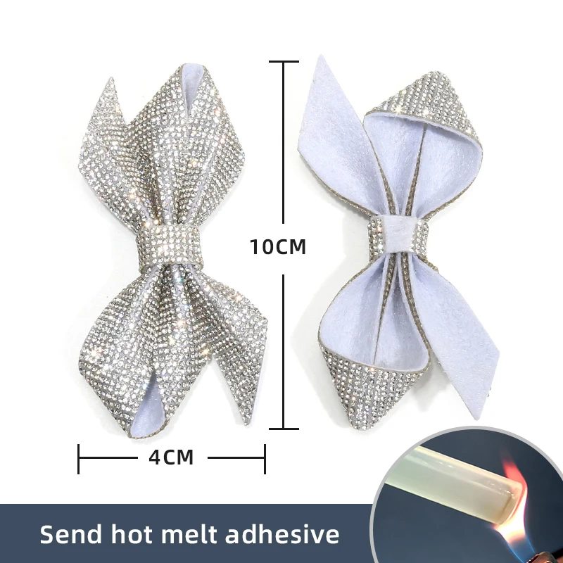 Bow Rhinestone Decoration Handmade DIY Self-adhesive Women's Shoes Cloth Art High Heel Buckle Single Shoe Accessories