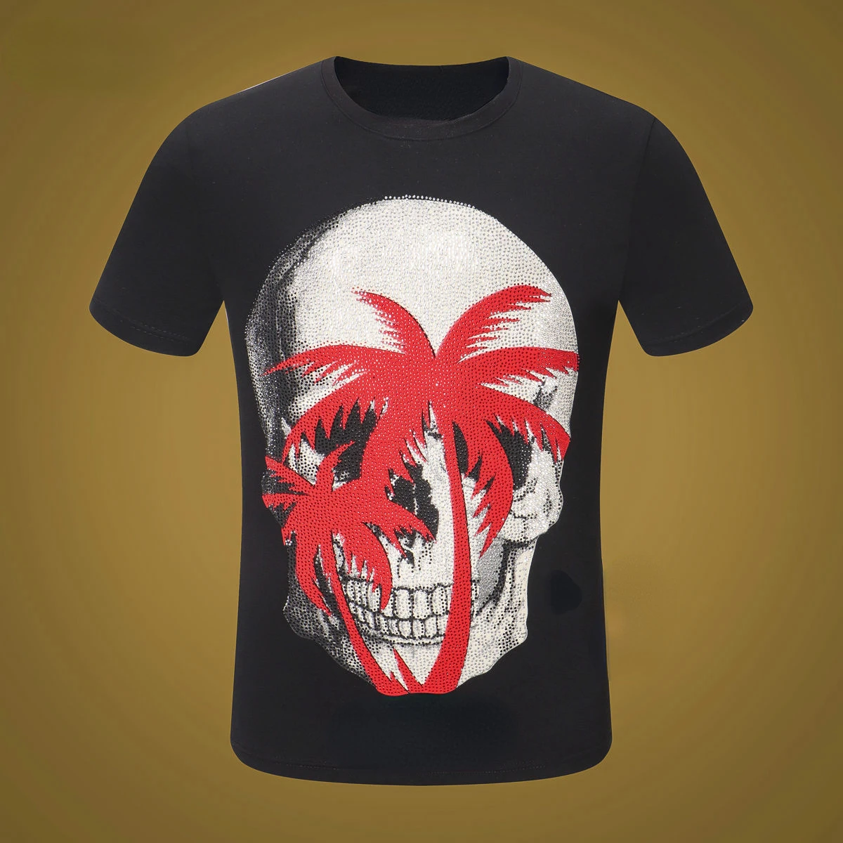 

2022 Skull T-shirt Men Round Neck Short Sleeve PP Skull Short Sleeve High Quality T-shirt Fashion Horror Men Tops 03