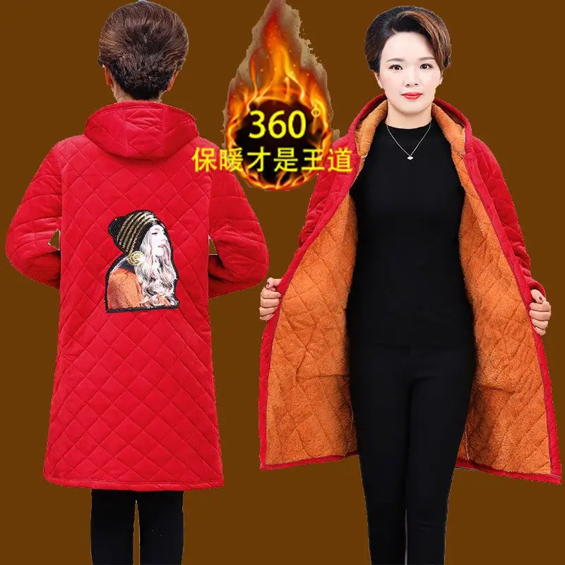 New Winter Coat for Women Parkas Jackets Hooded Cotton Padded Jacket Korean Fashion Warm Thick Tops Loose