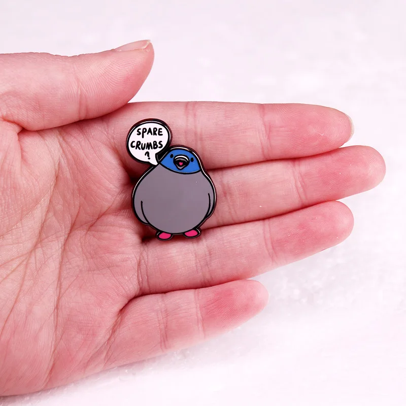 Эмалированная булавка для мема голубей попрошания за крошки запасные брошь в