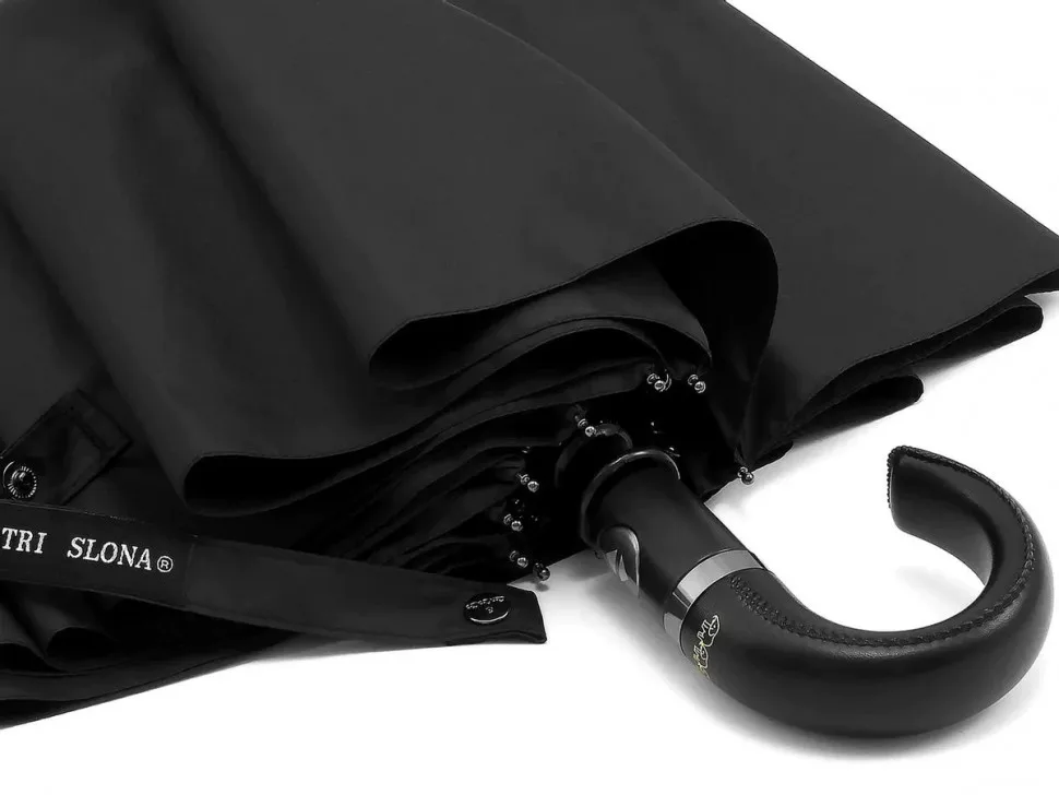 Зонт мужской Три Слона M8100 10 спиц полный автомат ручка крюк кожа |