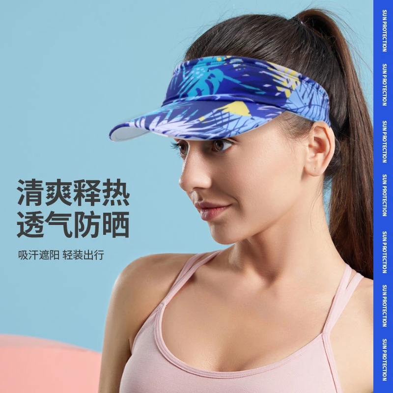 

Men' Blue Forest Marathon Air Top Sport Sunbonnet Sweat-Absorbent Headwear Women' Outdoor Running Hairband Cycling Sun-Proop Cap