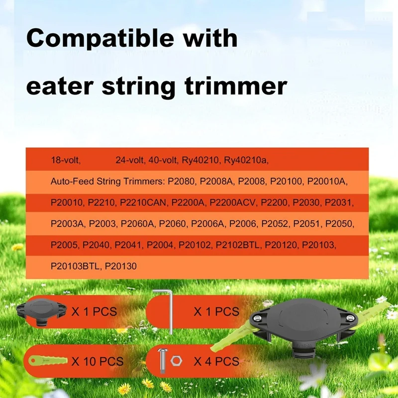 głowica trymera z plastikowymi ostrzami do maszynek Ryobi 18 В 24 i 40 RY40210 RY40210A 10 Quickload