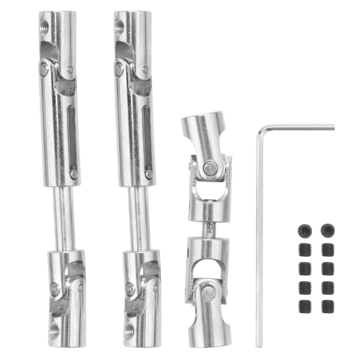 

3Pcs Upgrade Part Metal Drive Shaft Silver for WPL B-36 B-16 6WD 1/16 RC Car for Tool