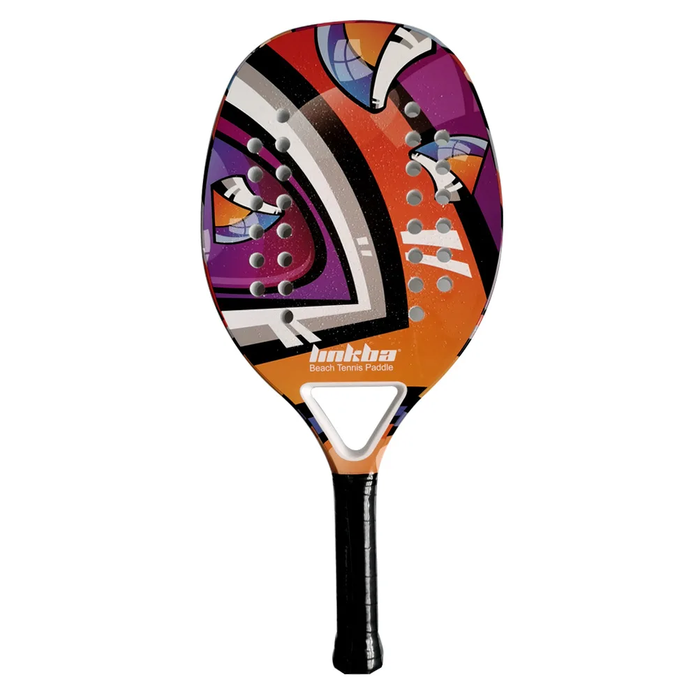 2022 Adult Professional Full Carbon Beach Tennis Paddle Racket Soft EVA Face Raqueta Unisex Equipment Padel