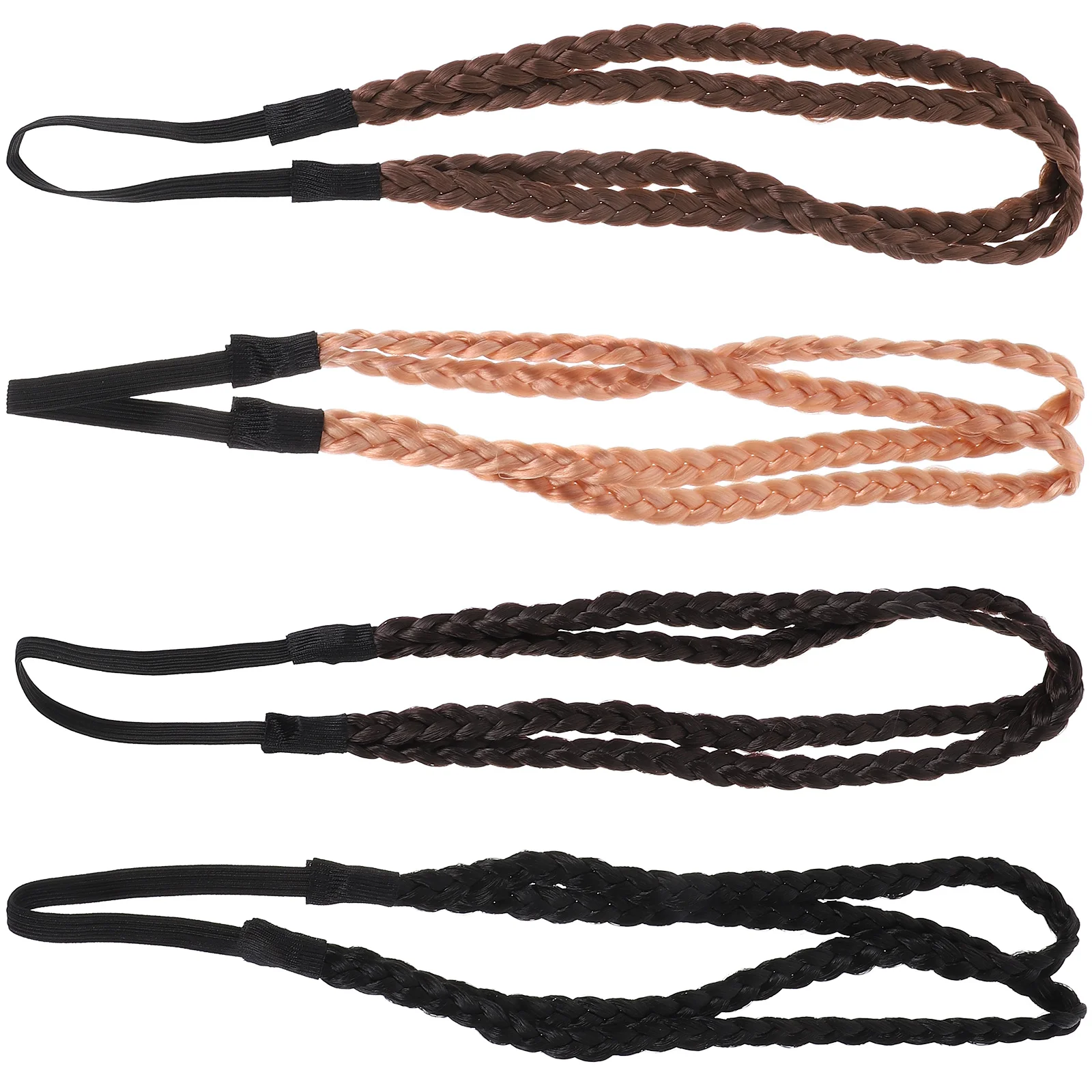 

4pcs Braid Headbands Thin Headbands Braided Hair Headbands Women Teens Hair Accessories