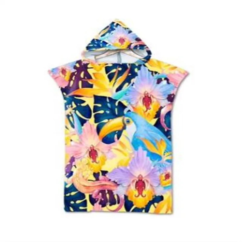 

Swimming Beach Surf Bathrobe Microfiber Beach Towel Hooded Poncho Hooded Bath Towel Beach Wear