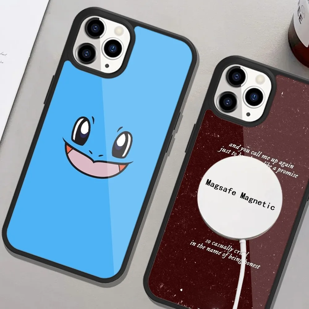 Милый мультяшный чехол для телефона iPhone Magsafe Magnetic 15 14 13 12 11 Plus Pro Max с беспроводной