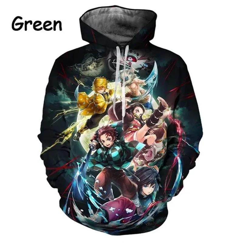 

Толстовка мужская с капюшоном и принтом «рассекающий демонов»