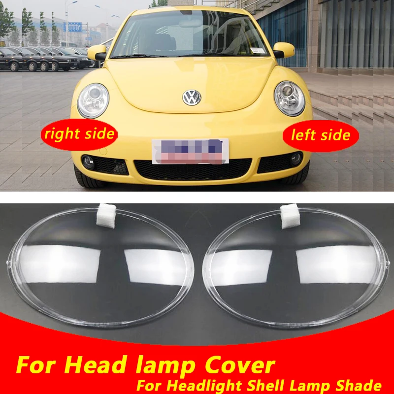 Use For Volkswagen VW Beetle 2004-2010 Transparent Headlamp Cover Lamp Shade Front Headlight Shell Lampshade Lens shell