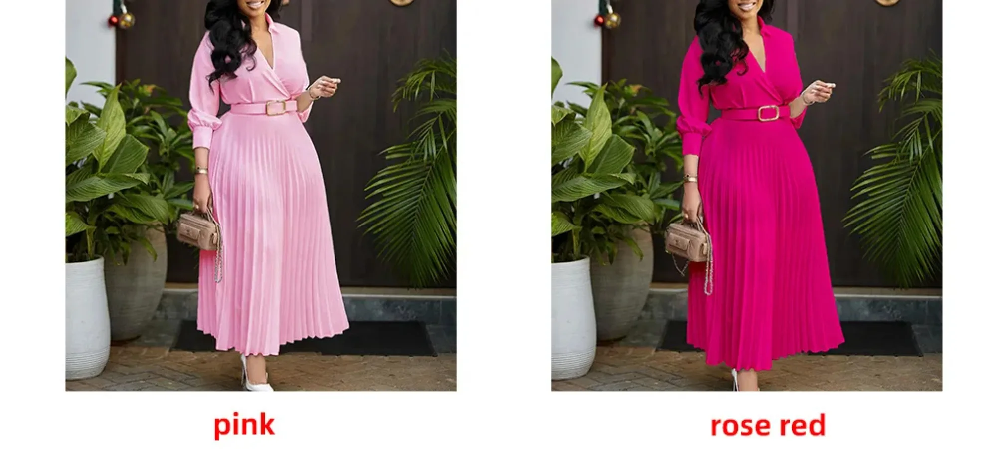 Элегантные африканские платья для женщин осенние с длинным рукавом и v-образным