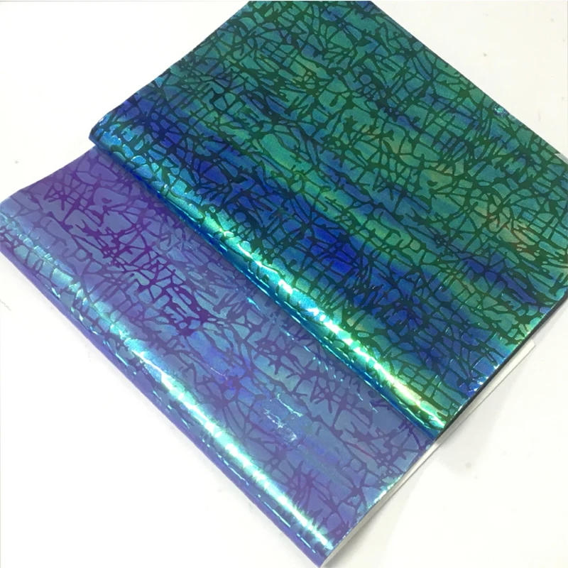 

XHT Texture Embossed PU Holographic Mirror Reflective Faux Leather Fabric Sheet for Making Earring/DIY Accessories/Clothing