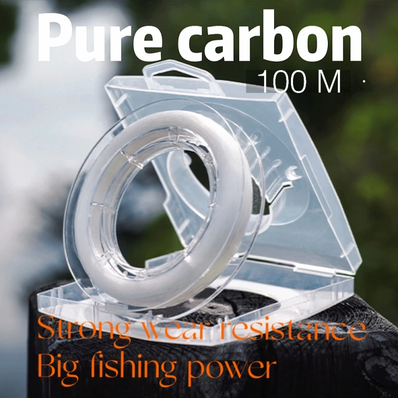 

Fishing Line 100M Wear Resistant Strong Tippet Carbonite Sub Line Silk Carbon Line Before The Wire Fishing Line Wholesale