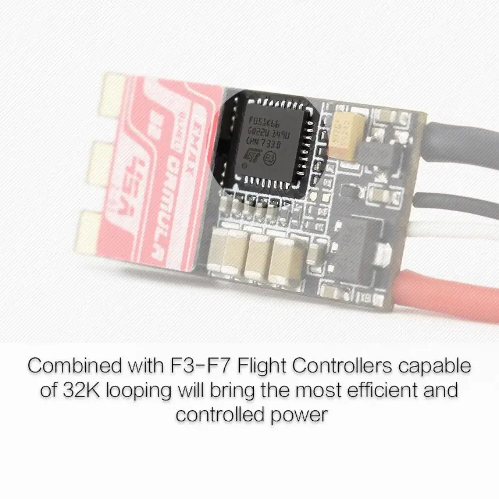 Фото EMAX Formula 45A ESC BLHeli_32 2-5S, Бесколлекторный регулятор скорости для FPV-дронов и квадрокоптеров, Высокопроизводительные запчасти для радиоуправляемых моделей №3