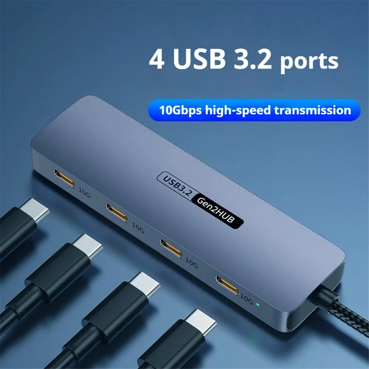 Высокоскоростной USB-разветвитель 4 порта 10 Гбит/с USB Type-C 3 2