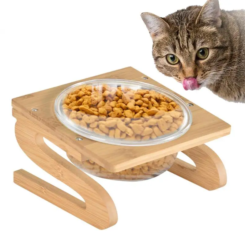

Портативная наклонная миска для кормления кошек, приподнятая миска для маленьких питомцев