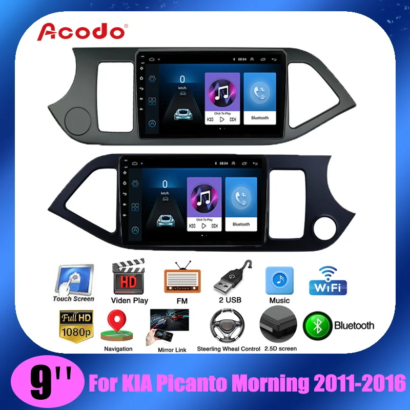 

Acodo 2 Din Android 11 Auto Car Stereo For KIA Picanto Morning 2011-2016 Car Radio Multimidia Video Player Navigation GPS