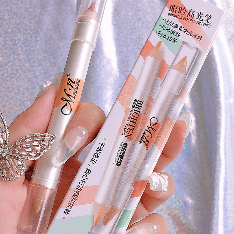 Хайлайтер с двойной головкой карандаш для теней век матовый перламутровый