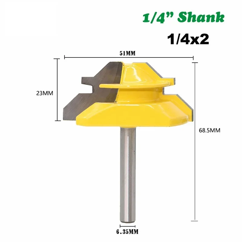 3 шт. 3-гранная Т-образная торцовая фреза 45 градусов шиповая деревообрабатывающий