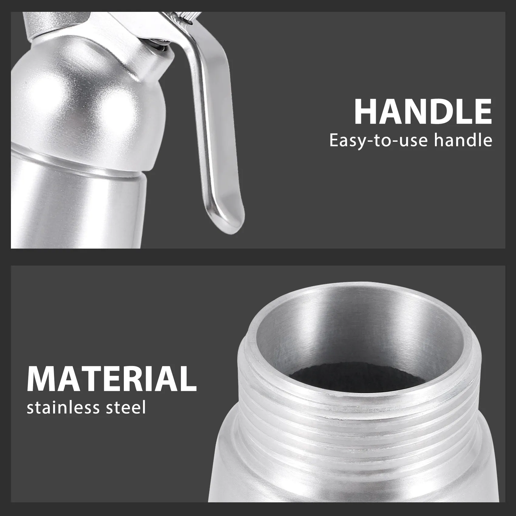 Профессиональный фотоаппарат для взбивания крема емкость 500 мл из нержавеющей