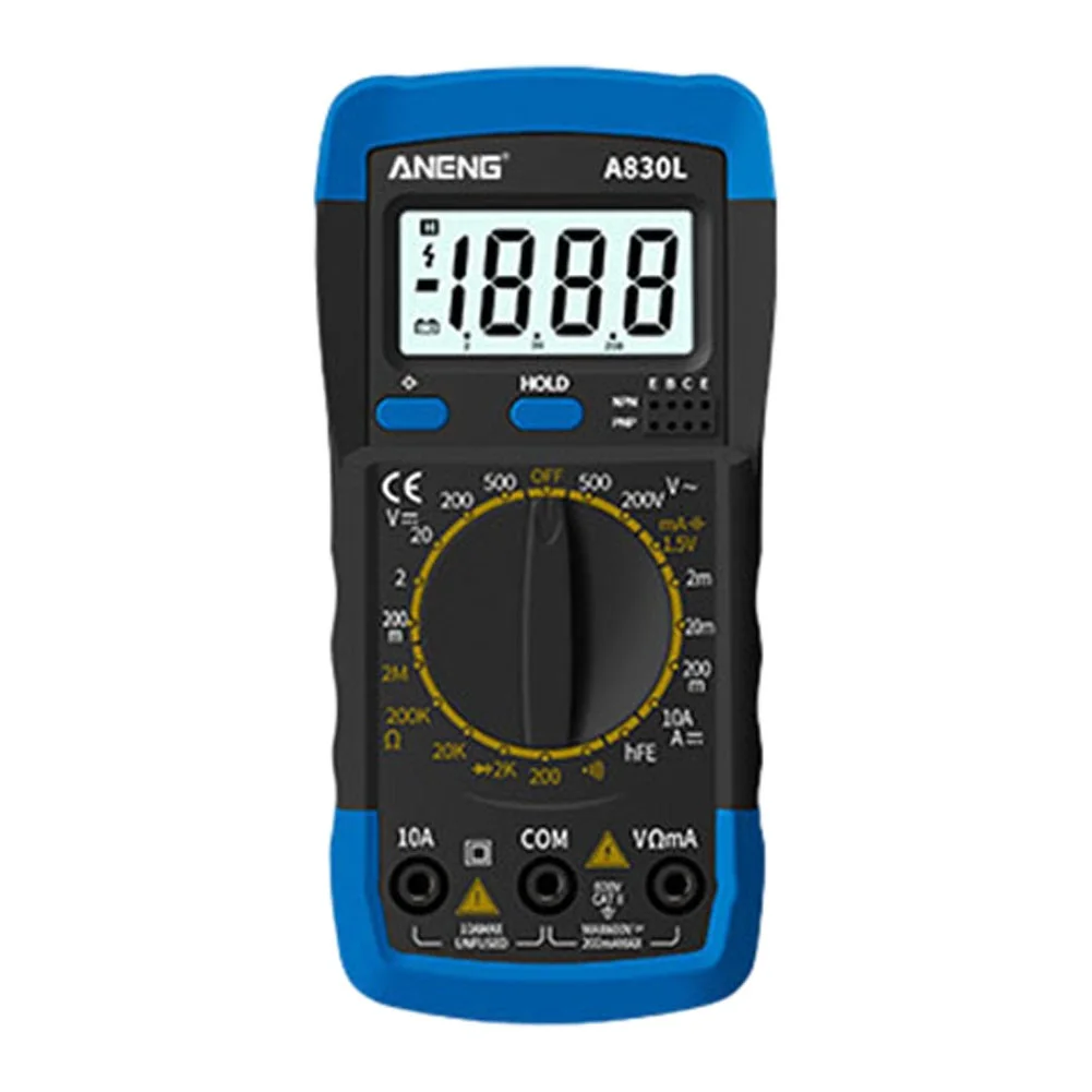 

A830L Digital Multimeter Household Instrument for AC/DC Voltage Current Resistance Diode Transistor Testing Battery