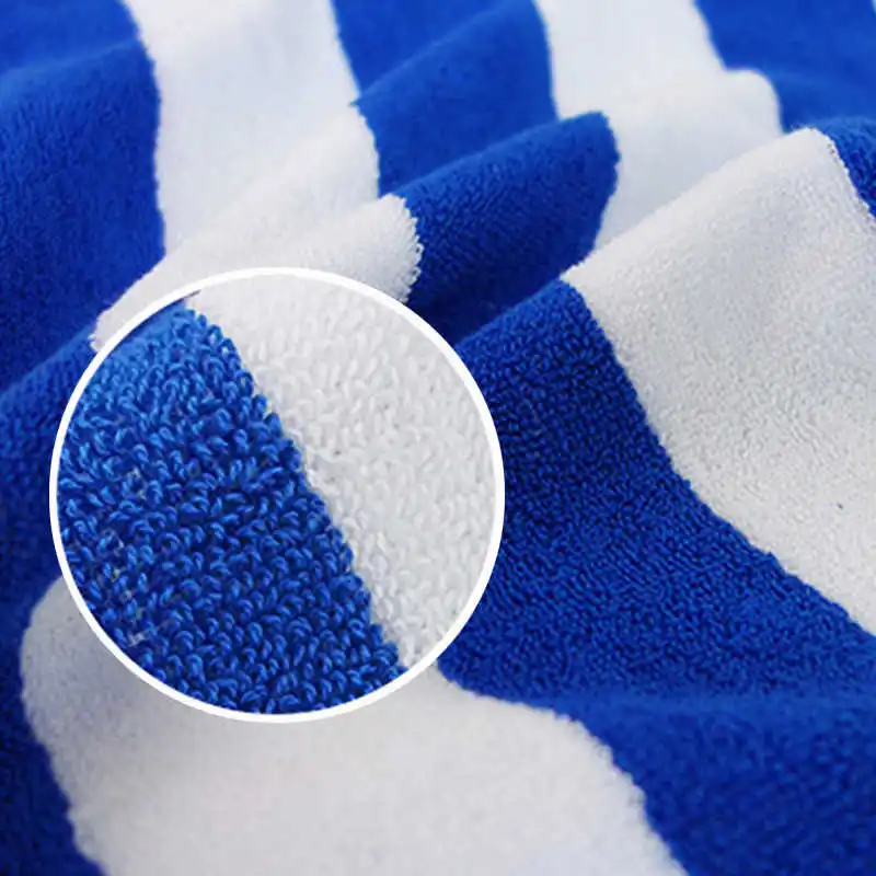 Роскошное хлопковое банное полотенце для взрослых 80x150 см тяжелое 650 г сине-белые