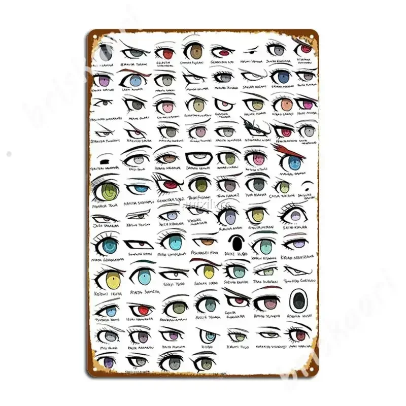 Фото Металлические таблички Danganronpa Eyes, декор для клуба, бара, пещеры, настенный декор, жестяные таблички, постеры №2