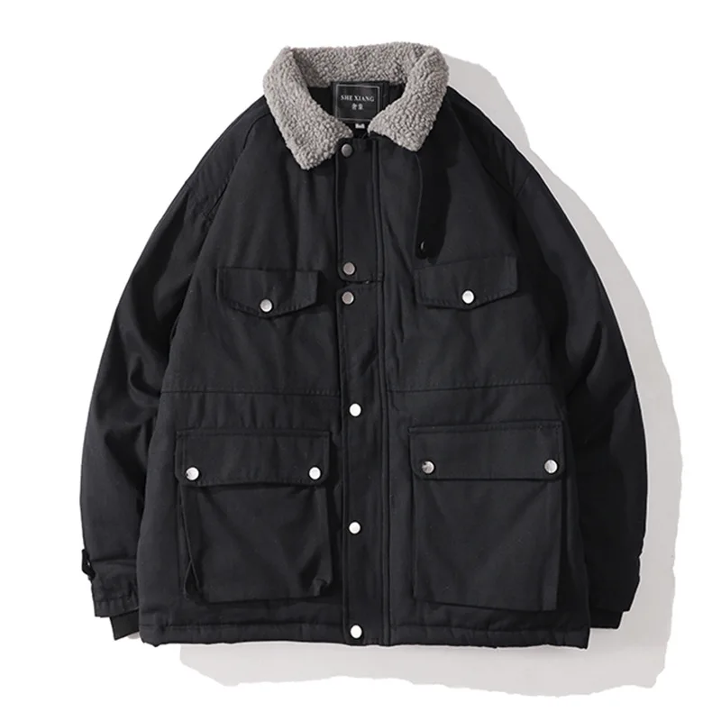 

Пальто рабочее в японском стиле ретро мужское модное Брендовое Свободное пальто с несколькими карманами
