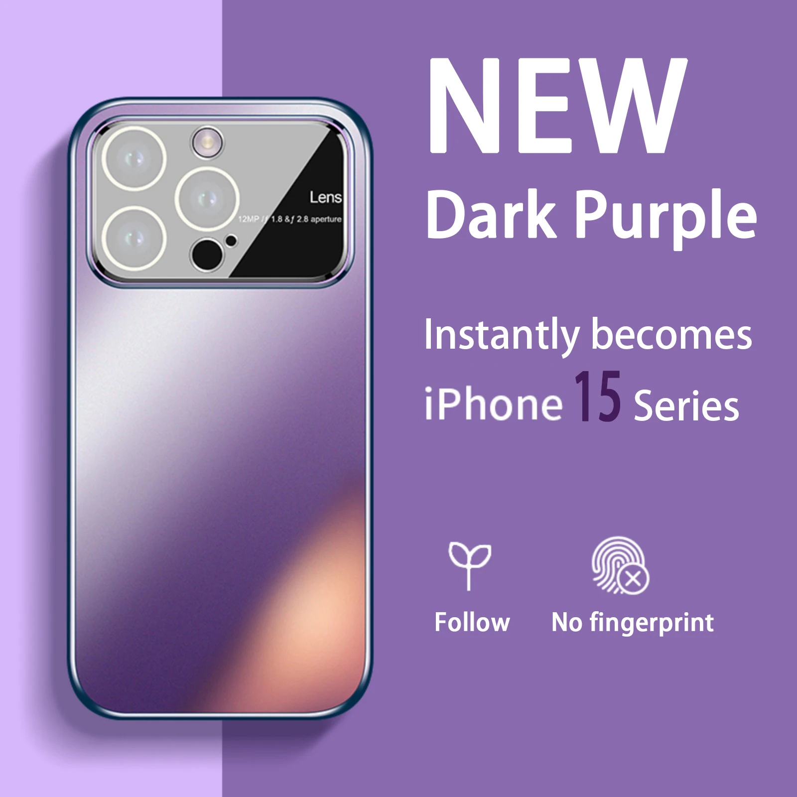

Luxury Original AG Frosted Glass Large Window With Lens Protection Phone Case For iPhone 14 13 12 Pro MAX Protector Cover