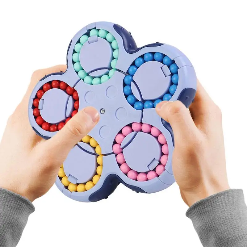 

Rotating Magic Bean Toy Magic Bean Cube Spinner Stress Relief Gifts Puzzles For Adults Relief Anxiety Double Flip Puzzle Toys