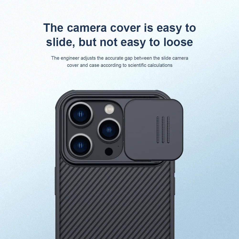 Фото Чехол Nillkin Camshield Pro для iPhone 14, защитный чехол для телефона с камерой, раздвижное окно для объектива, задняя крышка из ТПУ и ПК, защита от царапин №2