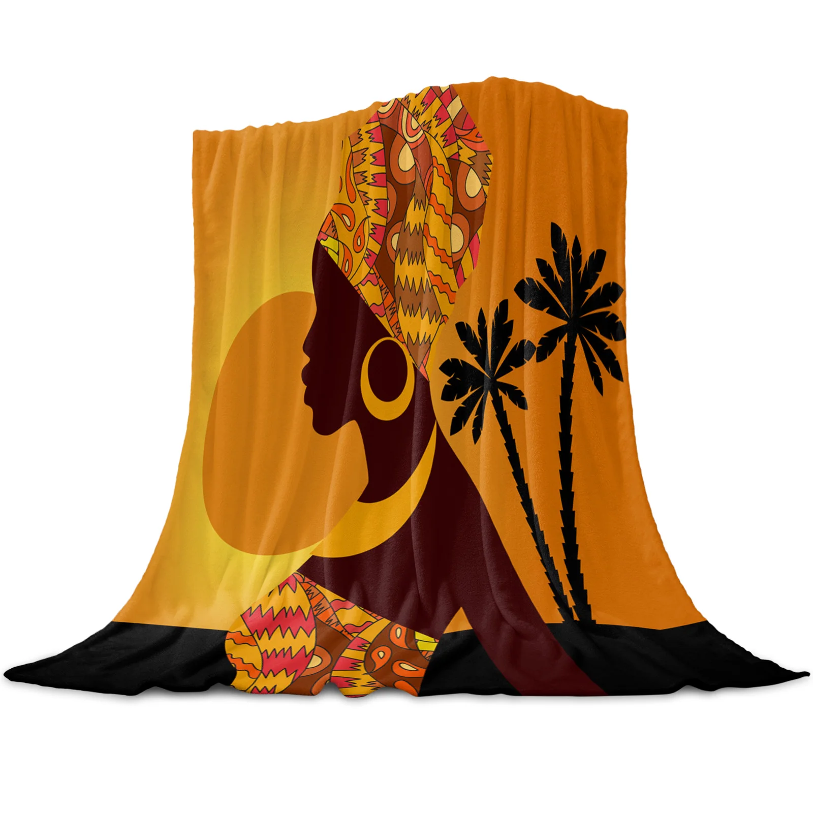 

Женское одеяло с кокосовым деревом, мягкое удобное бархатное плюшевое покрывало из микрофибры с принтом сумерки, простыни для дивана и кров...