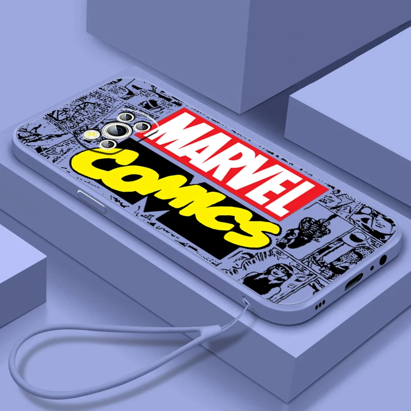 

Avengers Logo Marvel Comics Liquid Rope Phone Case For Xiaomi Mi Poco M5s M5 X5 X4 X3 M4 M3 F4 F3 GT Pro NFC 5G Soft Cover