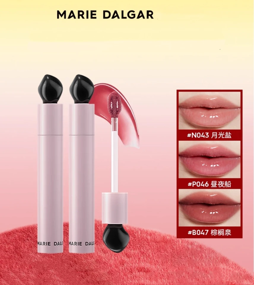 Фото Жидкая помада-тинт Marie Dalgar Pink Inky Watery Lipgloss, водостойкая косметика для макияжа губ №1